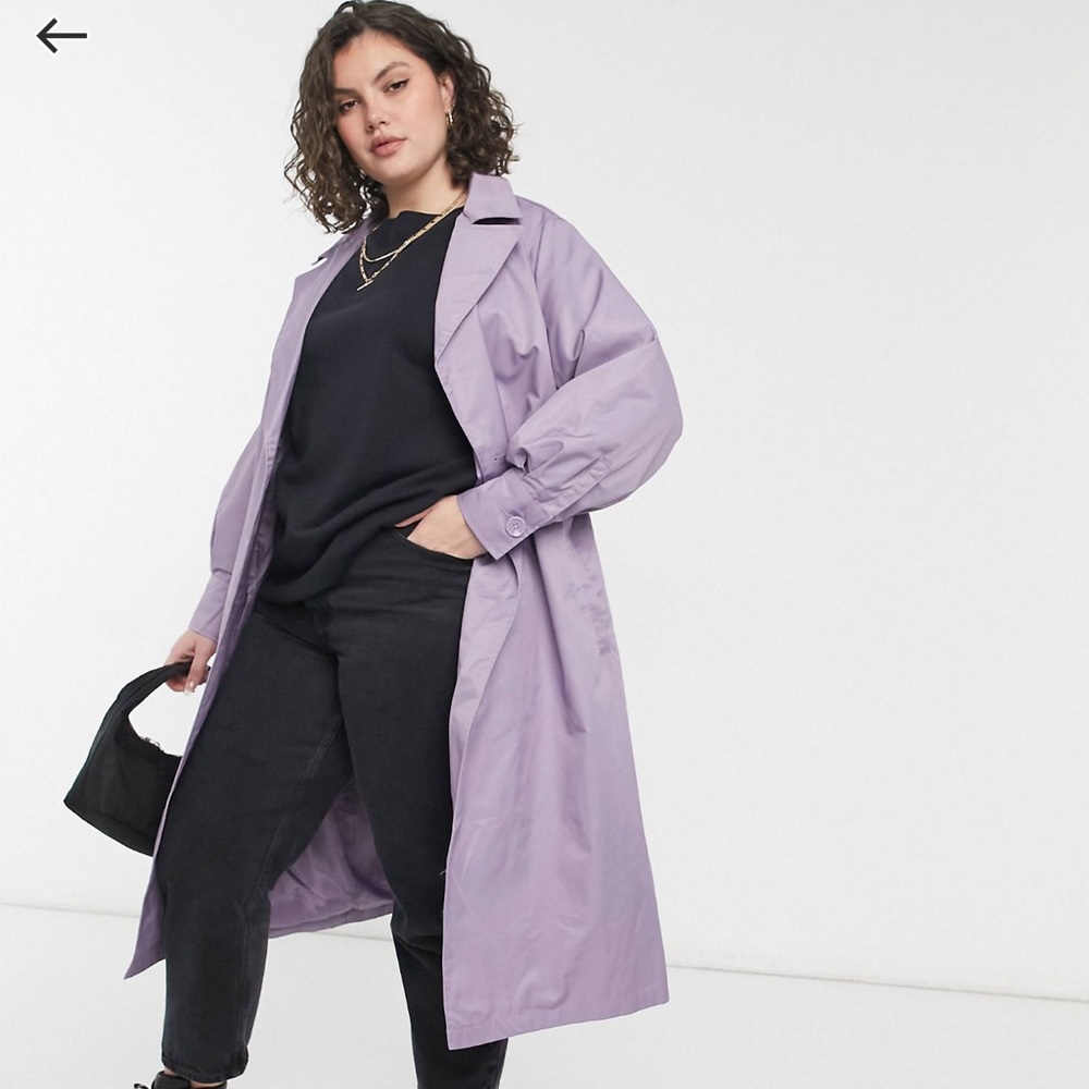 Threadbare Curve Lilac Trench
